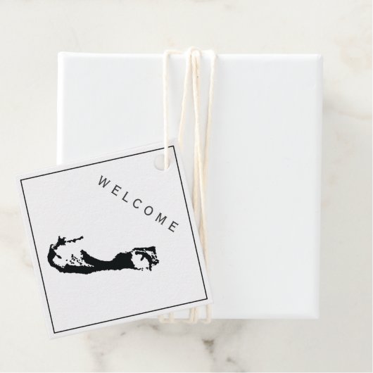 Bermuda welkomsttas cadeau Label bruiloft weekend (In situ)