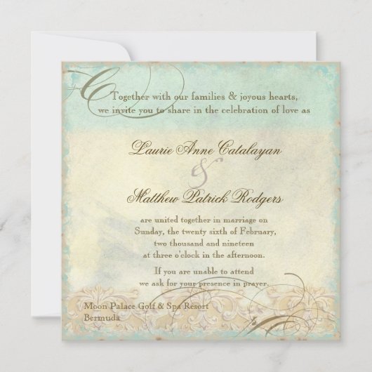 Bermuda Zee Turtle Modern Coastal Ocean Beach Kaart (Voorkant)