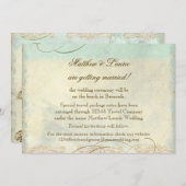 Bermuda Zee Turtle Modern Coastal Ocean Beach Save The Date (Voorkant / Achterkant)