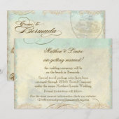 Bermuda Zeeschildpad Moderne Kust Oceaan Strand Save The Date (Voorkant / Achterkant)