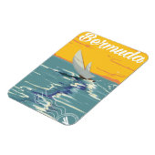 Bermuda Zeilen vintage reisposter Magneet (Linkerzijde)