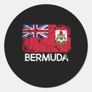 Bermudaanse vlag gemaakt in Bermuda Ronde Sticker