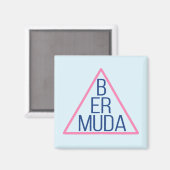 Bermudadriehoek met moderne tekst binnenin magneet (Voorkant / Achterkant)
