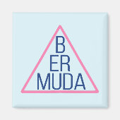 Bermudadriehoek met moderne tekst binnenin magneet (Voorkant)
