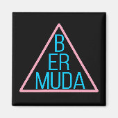 Bermudadriehoek met moderne tekst in het donker magneet (Voorkant)