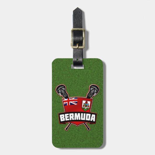 Bermudan Lacrosse Bagagelabel Sjabloon (Voorkant verticaal)