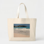 Bermuda's roze zandstrand grote tote bag