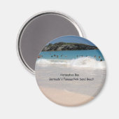 Bermuda's roze zandstrand magneet (Voorkant / Achterkant)