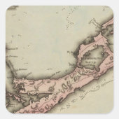 Bermudas Vierkante Sticker (Voorkant)