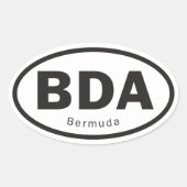 Bermudasticker Ovale Sticker (Voorkant)