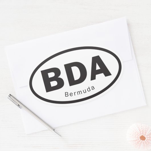 Bermudasticker Ovale Sticker (Envelop)