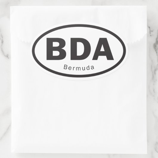 Bermudasticker Ovale Sticker (Tas)