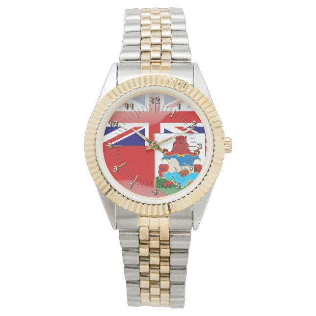 Bermudiaanse glanzende vlag horloge (Voorkant)