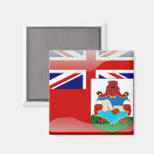 Bermudiaanse glanzende vlag magneet (Voorkant / Achterkant)