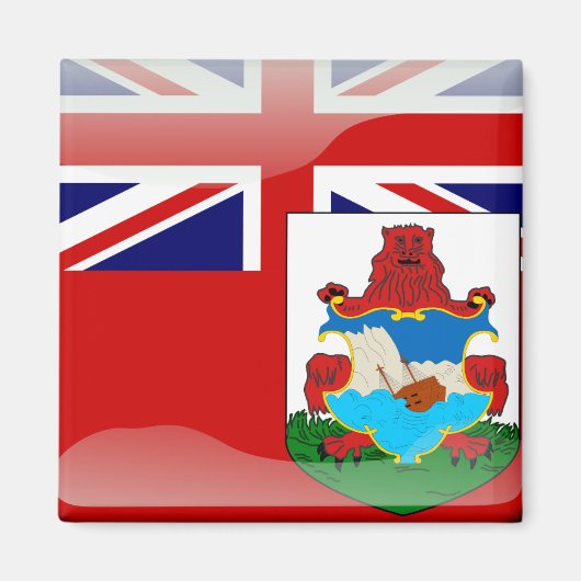 Bermudiaanse glanzende vlag magneet (Voorkant)