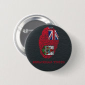 Bermudian touch vingerafdrukvlag ronde button 5,7 cm (Voorkant /achterkant)