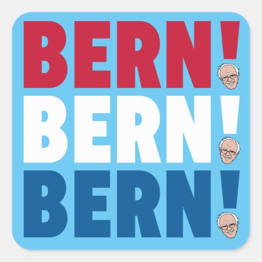 Bern Bern Bernie Sanders Vierkante Sticker (Voorkant)