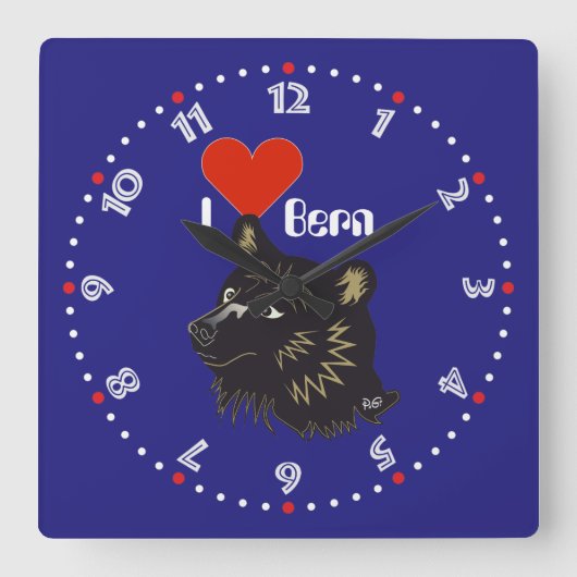 Bern Berna Schweiz Suisse Svizra Uhr Vierkante Klok (Voorkant)