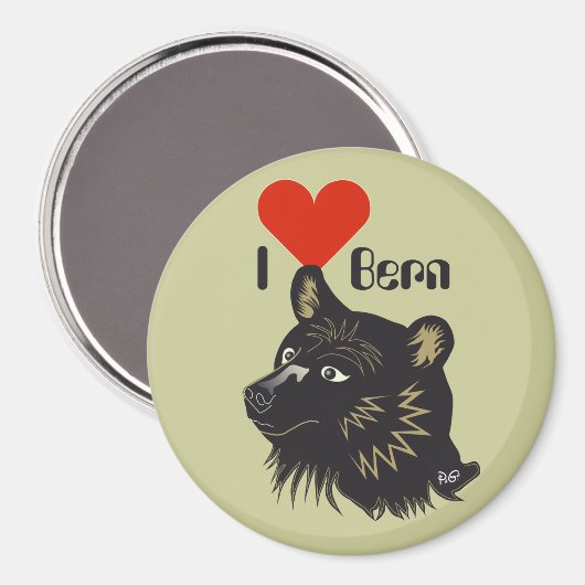 Bern Berna Schweiz Suisse Svizzera Svizra Magneet (Voorkant / Achterkant)