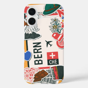 Bern Boarding Pass – Reiscultuur Zwitserland iPhone 16 Hoesje