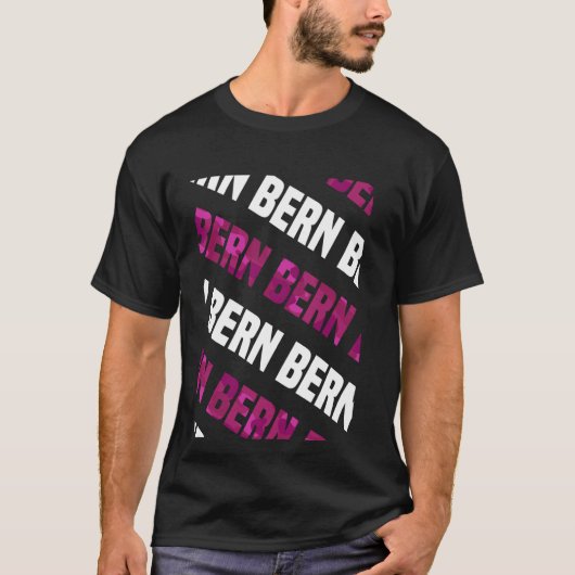 Bern Camo Patroon Roze Camouflage T-shirt (Voorkant)