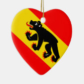 Bern Flag Heart Keramisch Ornament (Rechts)