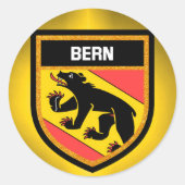 Bern Flag Ronde Sticker (Voorkant)