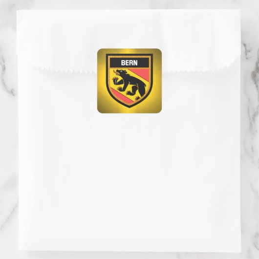 Bern Flag Vierkante Sticker (Tas)