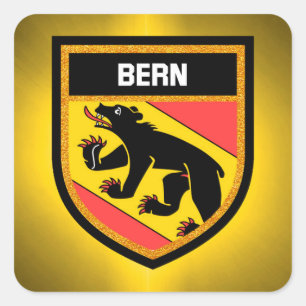 Bern Flag Vierkante Sticker