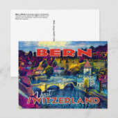 Bern, hoofdstad van Zwitserland Briefkaart (Voorkant / Achterkant)