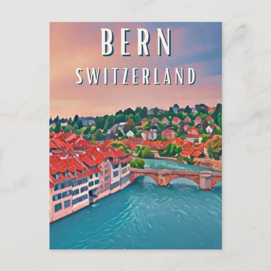 Bern, in het hart van de Zwitserse Alpen Briefkaart (Voorkant)