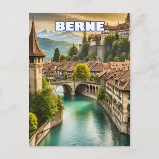 Bern, in het hart van de Zwitserse Alpen Briefkaart (Voorkant)