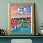 Bern, in het hart van de Zwitserse Alpen Poster<br><div class="desc">Bern is de facto de hoofdstad van Zwitserland en het homonieme kanton3,  hoewel het slechts de vijfde grootste stad van Zwitserland is. Bern is sinds 1848 de "federale stad",  de permanente zetel van de federale regering en de Zwitserse Bondsvergadering.</div>