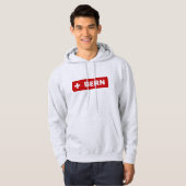 Bern in Swiss Flag Colors Hoodie (Voorkant volledig)
