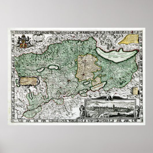 Bern - Kaart 1636 Poster (Voorkant)