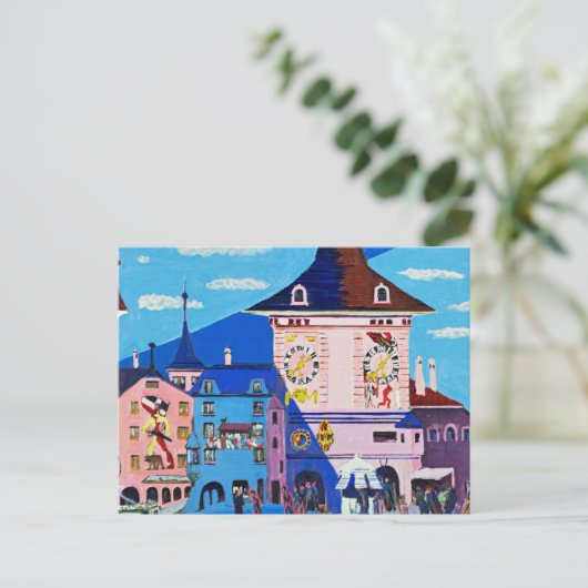 Bern met Belltower van Ernst Ludwig Kirchner Briefkaart (Staand voorkant)