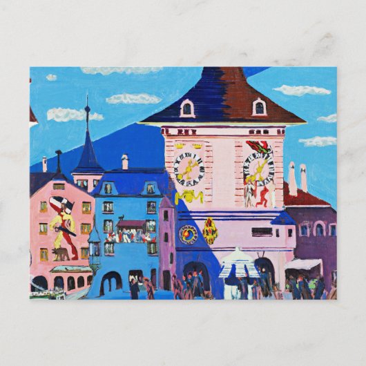 Bern met Belltower van Ernst Ludwig Kirchner Briefkaart (Voorkant)