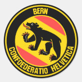 Bern Round Emblem Ronde Sticker (Voorkant)