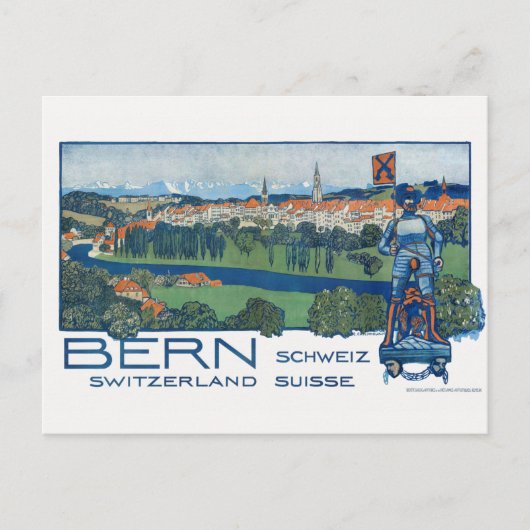 Bern Swiss Vintage Poster 1906 Briefkaart (Voorkant)