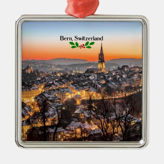 Bern, Switzerland Metalen Ornament (Voorkant)