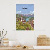 Bern Switzerland Travel Poster (Keuken)