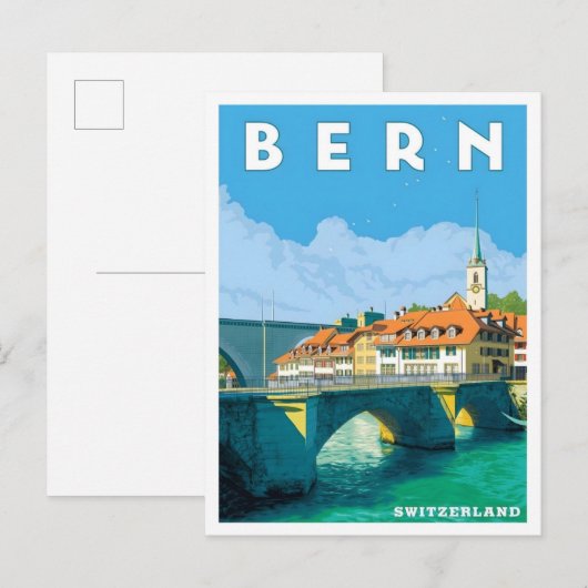 Bern Switzerland Vintage Travel  Briefkaart (Voorkant / Achterkant)