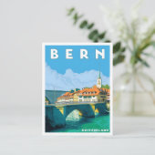 Bern Switzerland Vintage Travel  Briefkaart (Staand voorkant)