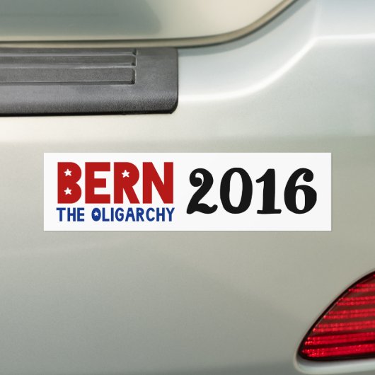 BERN The Oligarchy Bumpersticker (Op auto)