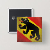 Bern Vierkante Button 5,1 Cm (Voorkant /achterkant)