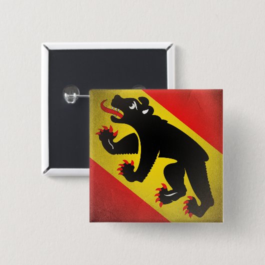 Bern Vierkante Button 5,1 Cm (Voorkant /achterkant)