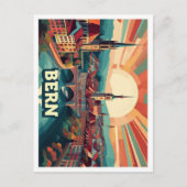 Bern Zwitserland artistiek kleurrijk Briefkaart (Voorkant)