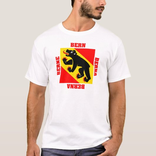Bern Zwitserland Canton Flag T-shirt (Voorkant)
