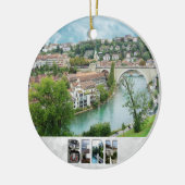 Bern Zwitserland: De Zwitserse foto van de kerstri Keramisch Ornament (Links)