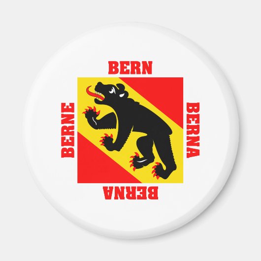 Bern Zwitserland Kanton Vlag Magneet (Voorkant)